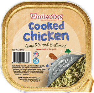 Underdog Cooked Chicken Complete & Balanced Fresh Frozen Dog Food (150g)