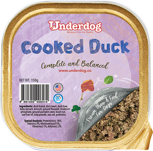 Underdog Cooked Duck Complete & Balanced Fresh Frozen Dog Food (150g)