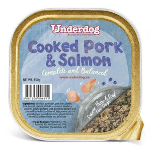 Underdog Cooked Pork & Salmon Complete & Balanced Frozen Dog Food (150g)