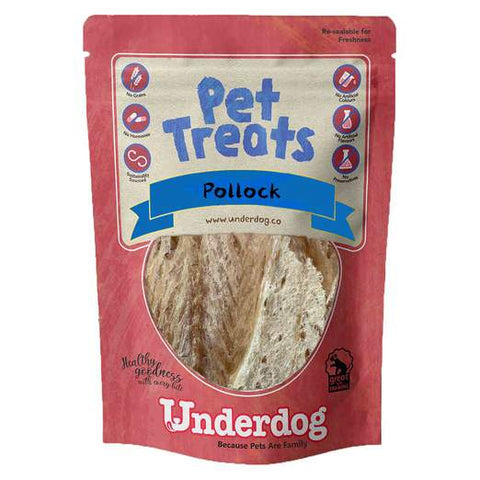 Underdog Air Dried Pollock Fish Dog Treats (80g)