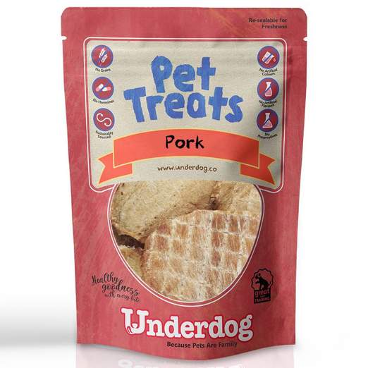 Underdog Air Dried Pork Dog Treats (80g)