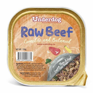 Underdog Raw Beef Complete & Balanced Frozen Dog Food (150g)