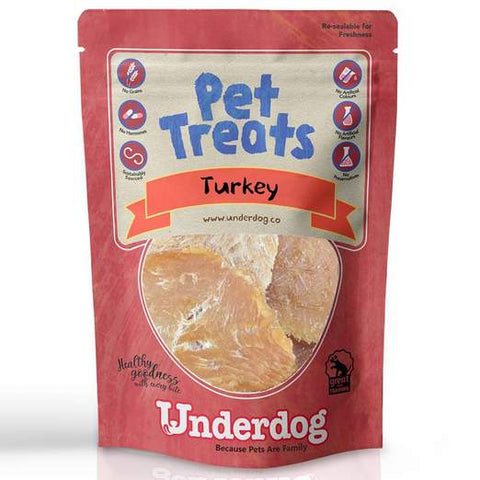 Underdog Air Dried Turkey Dog Treats (80g)