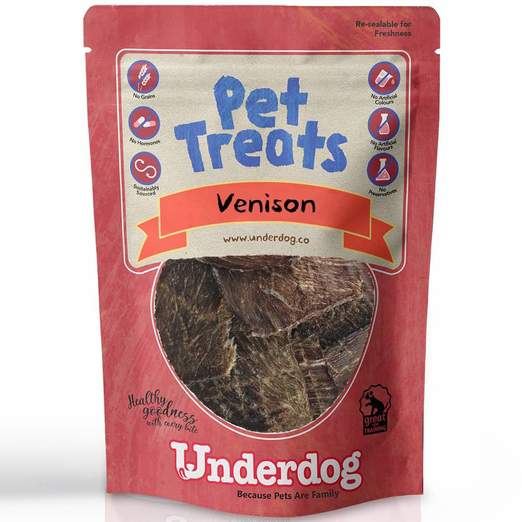 Underdog Air Dried Venison Jerky Dog Treats (60g)